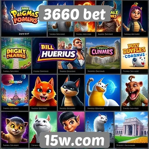 Variedade de jogos disponíveis na plataforma 3660 bet